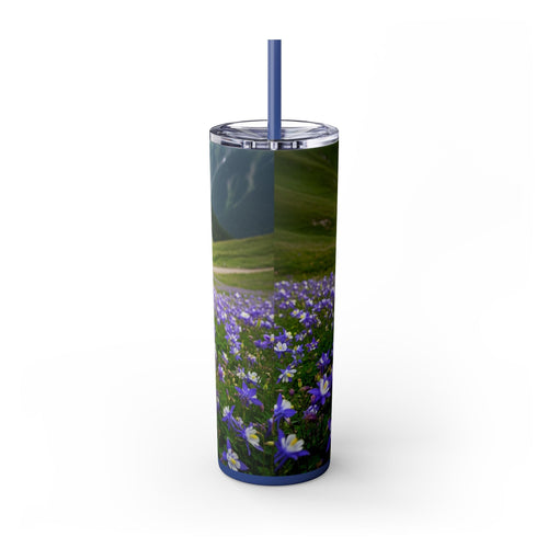 Skinny Tumbler with Straw – 20 oz Stainless Steel Cup