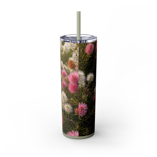 Skinny Tumbler with Straw – 20 oz Stainless Steel Cup