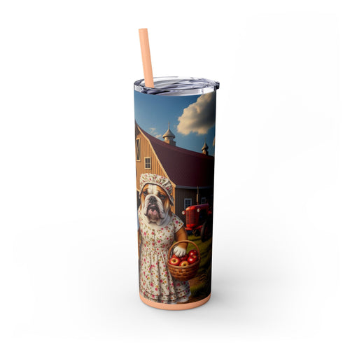 Skinny Tumbler with Straw – 20 oz Stainless Steel Cup