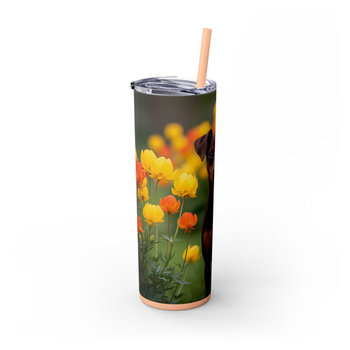 Skinny Tumbler with Straw – 20 oz Stainless Steel Cup