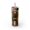 Skinny Tumbler with Straw – 20 oz Stainless Steel Cup