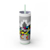 Skinny Tumbler with Straw – 20 oz Stainless Steel Cup
