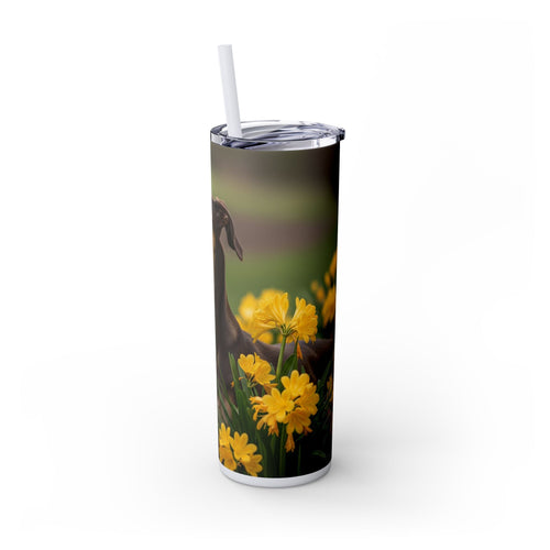 Skinny Tumbler with Straw – 20 oz Stainless Steel Cup