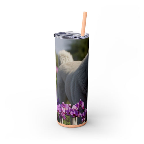 Skinny Tumbler with Straw – 20 oz Stainless Steel Cup