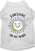 Adorable Cat or Dog Shirt for Pets Sunshine on My Mind