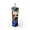 Skinny Tumbler with Straw – 20 oz Stainless Steel Cup