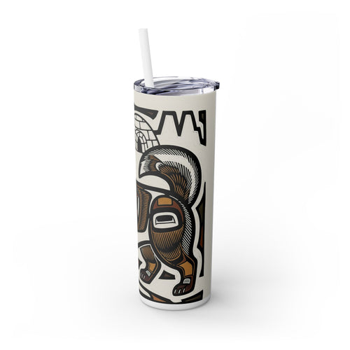Skinny Tumbler with Straw – 20 oz Stainless Steel Cup