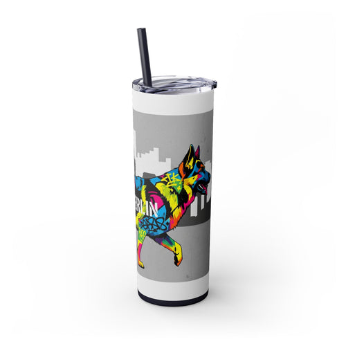 Skinny Tumbler with Straw – 20 oz Stainless Steel Cup