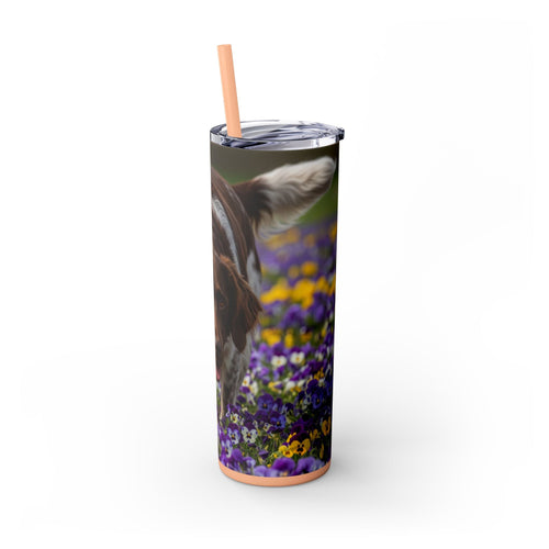 Skinny Tumbler with Straw – 20 oz Stainless Steel Cup
