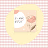 50 PcsPack Square Simple Thank-you Card Coated Paper Business Cards