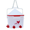 RentACoop 2 Gallon BPA-Free Plastic Bucket Chicken Waterer Set with 4 Horizontal Nipples - Corner Placement 2025 Version