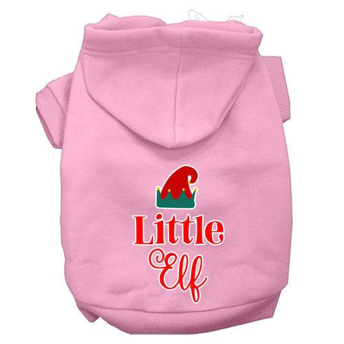 Christmas Pet Hoodie Screen Printed, Little Elf