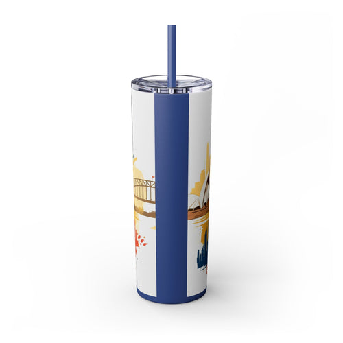 Skinny Tumbler with Straw – 20 oz Stainless Steel Cup
