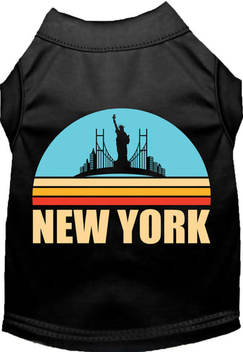 Adorable Cat or Dog Shirt for Pets Retro New York