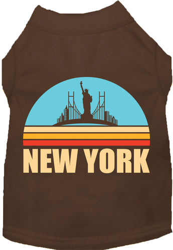Adorable Cat or Dog Shirt for Pets Retro New York