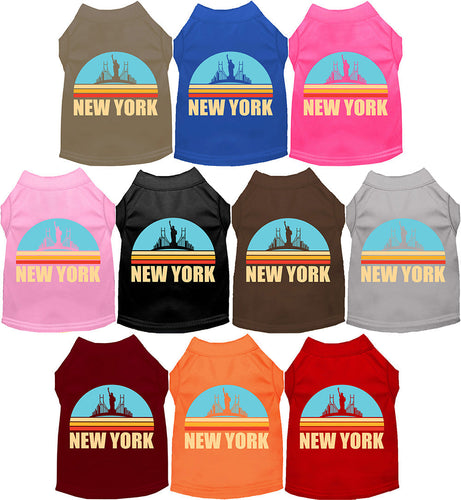 Adorable Cat or Dog Shirt for Pets Retro New York