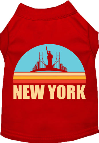 Adorable Cat or Dog Shirt for Pets Retro New York
