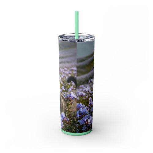 Skinny Tumbler with Straw – 20 oz Stainless Steel Cup