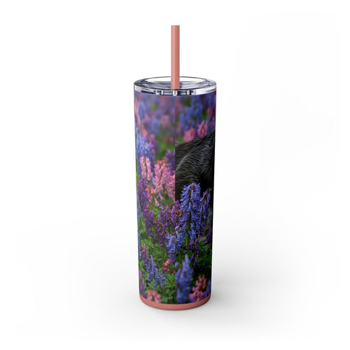 Skinny Tumbler with Straw – 20 oz Stainless Steel Cup