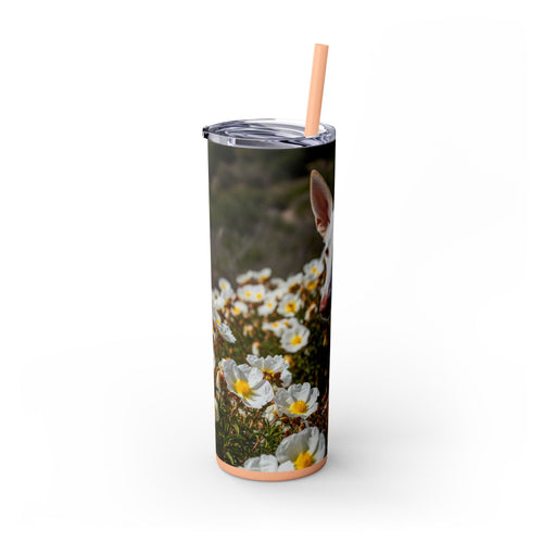 Skinny Tumbler with Straw – 20 oz Stainless Steel Cup