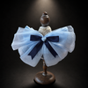 Blue Rosette Satin Lace Pet Bib Collar