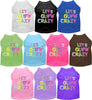 Fun Retro Neon Cat or Dog Shirt for Pets Lets Glow Crazy