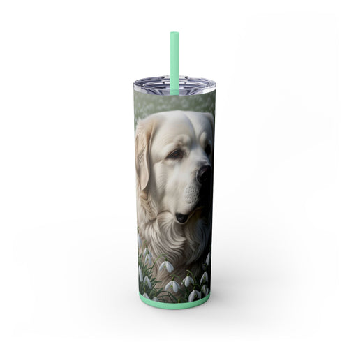 Skinny Tumbler with Straw – 20 oz Stainless Steel Cup
