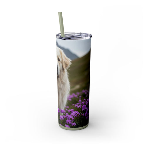 Skinny Tumbler with Straw – 20 oz Stainless Steel Cup