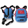 USA Denim Dog Backpack Harness with Leash