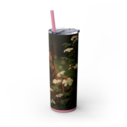 Skinny Tumbler with Straw – 20 oz Stainless Steel Cup