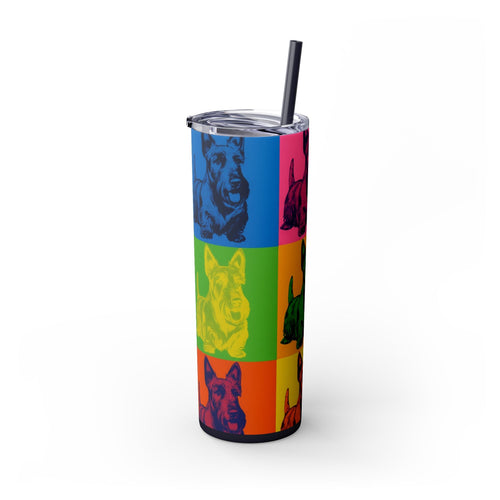 Skinny Tumbler with Straw – 20 oz Stainless Steel Cup
