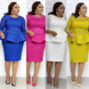 Beaded Sleeve Commuter Plus Size Dress Stitching