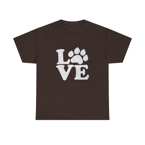 Love Paw Heavy Duty Unisex Tee Sizes Small - 5XL (11 colors)