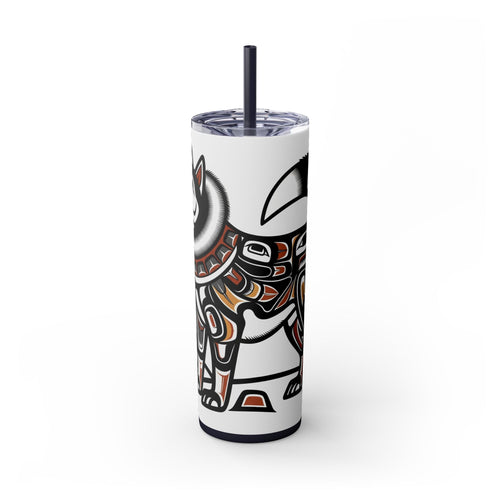 Skinny Tumbler with Straw – 20 oz Stainless Steel Cup