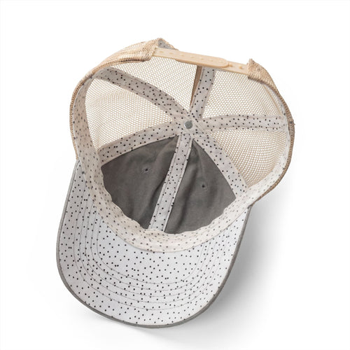 He Cares for All Scripture Paw Print Women's Washed Mesh-Back Cap