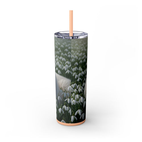 Skinny Tumbler with Straw – 20 oz Stainless Steel Cup