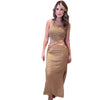 Women's Clothing Solid Color Round Neck Sexy Hollow Hot Girl Hip Bag Dress