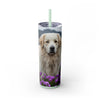 Skinny Tumbler with Straw – 20 oz Stainless Steel Cup