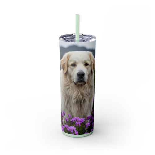Skinny Tumbler with Straw – 20 oz Stainless Steel Cup