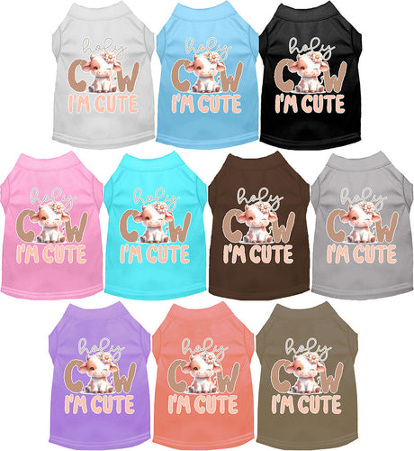 Adorable Cat or Dog Shirt for Pets Holy Cow, I'm Cute