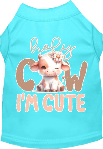 Adorable Cat or Dog Shirt for Pets Holy Cow, I'm Cute