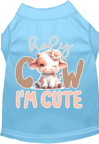 Adorable Cat or Dog Shirt for Pets Holy Cow, I'm Cute