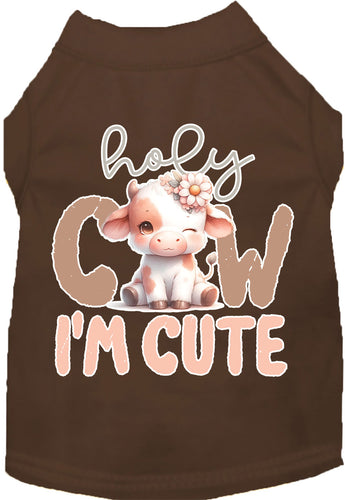 Adorable Cat or Dog Shirt for Pets Holy Cow, I'm Cute