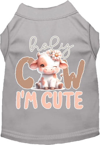 Adorable Cat or Dog Shirt for Pets Holy Cow, I'm Cute
