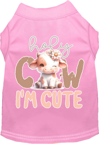 Adorable Cat or Dog Shirt for Pets Holy Cow, I'm Cute
