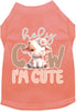 Adorable Cat or Dog Shirt for Pets Holy Cow, I'm Cute