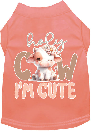 Adorable Cat or Dog Shirt for Pets Holy Cow, I'm Cute