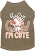 Adorable Cat or Dog Shirt for Pets Holy Cow, I'm Cute