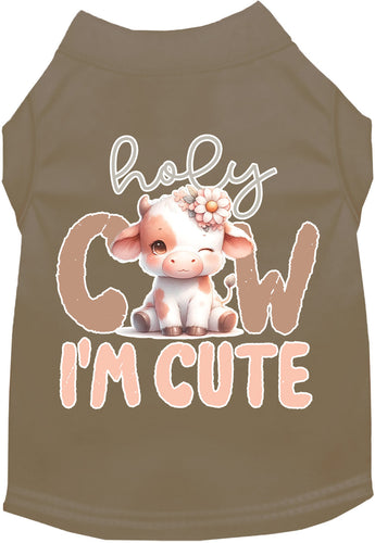 Adorable Cat or Dog Shirt for Pets Holy Cow, I'm Cute