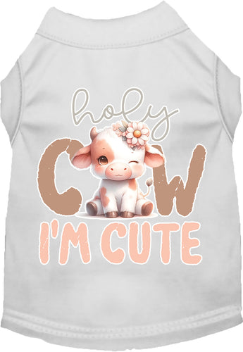 Adorable Cat or Dog Shirt for Pets Holy Cow, I'm Cute